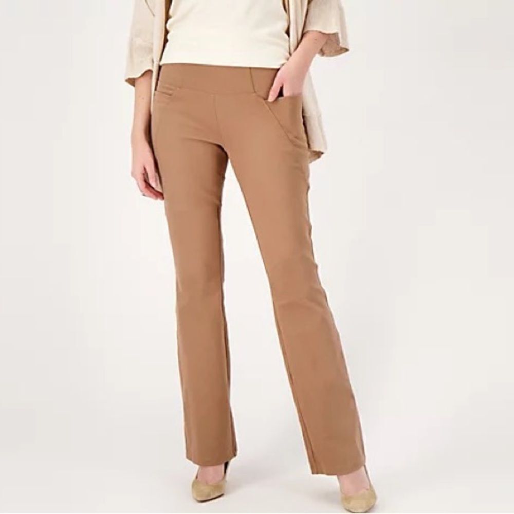 Women with Control Petite Prime Stretch Demin Petite Flair Pants